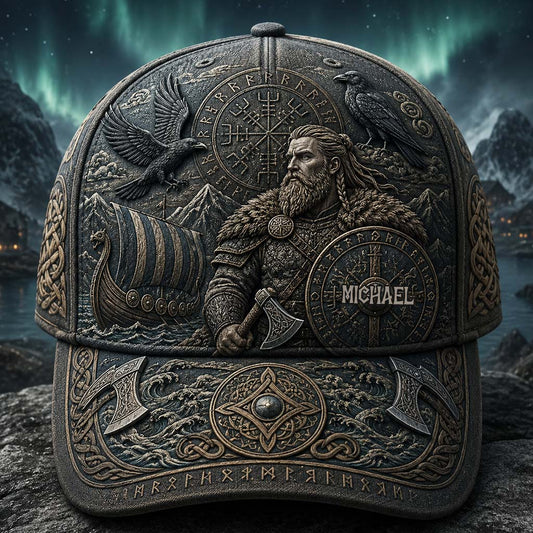 Viking Theme, Gift for Men - Personalized Viking Classic Cap
