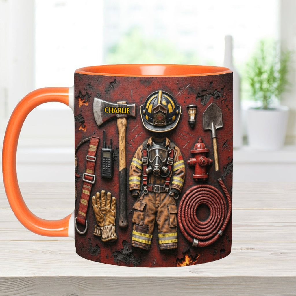 Proud Firefighter - Personalized Firefighter Accent Mug