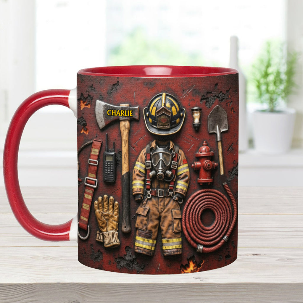 Proud Firefighter - Personalized Firefighter Accent Mug