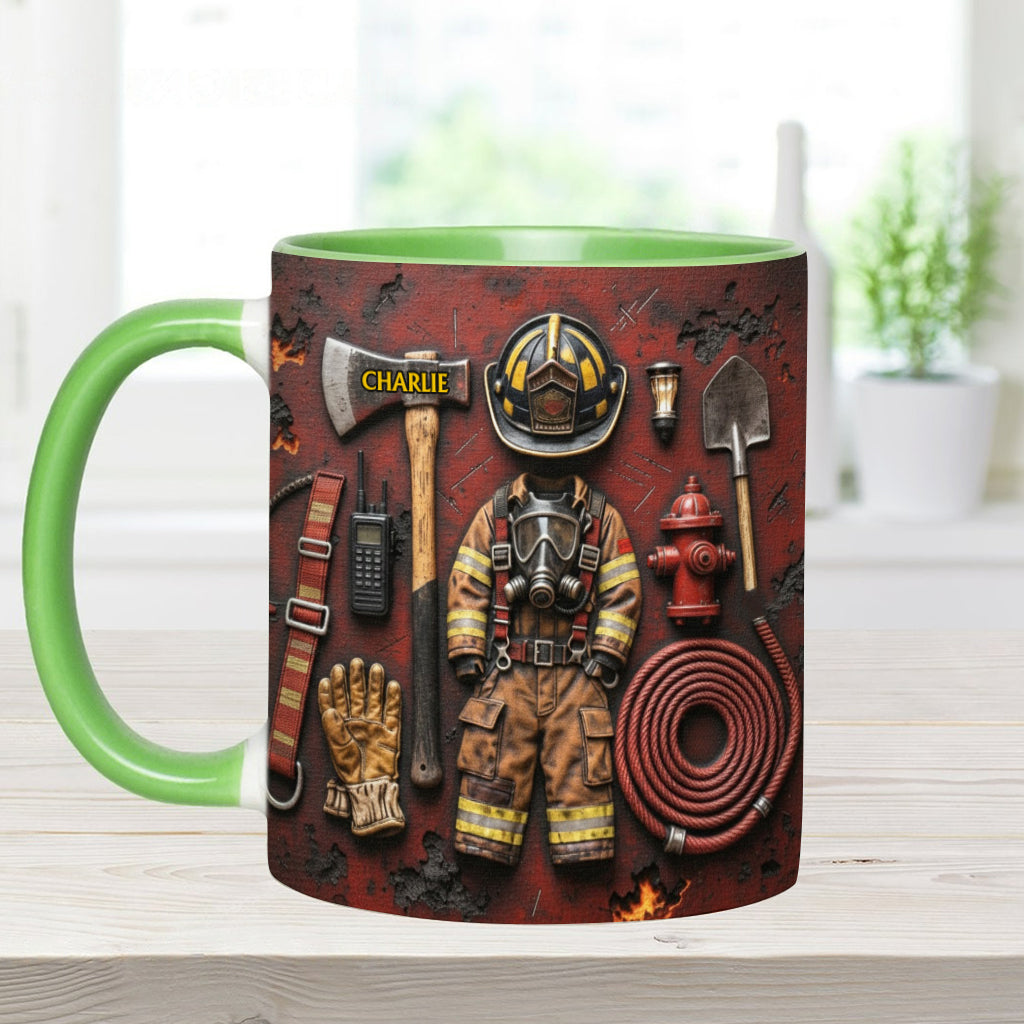 Proud Firefighter - Personalized Firefighter Accent Mug