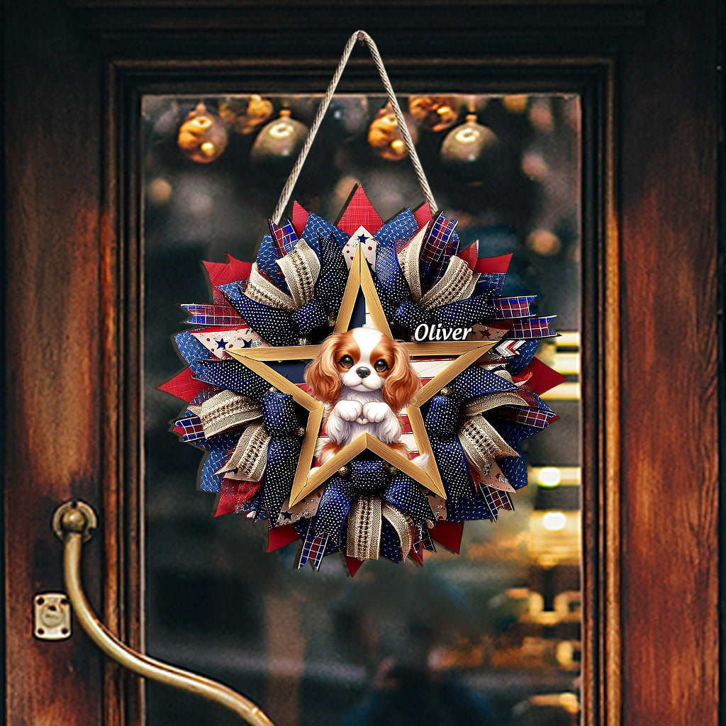 Paws & Patriot - Personalized Dog Custom Shaped Wood Sign