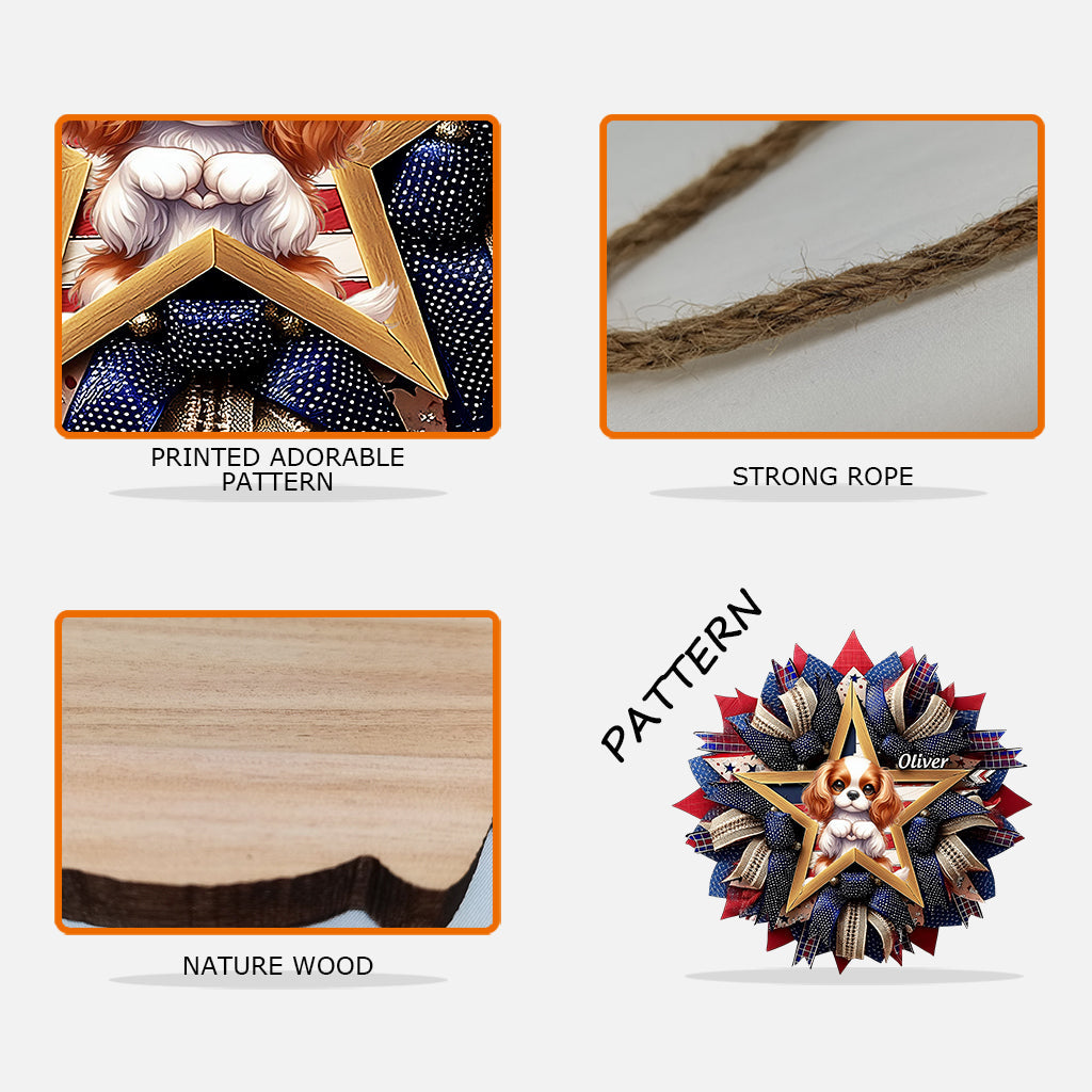 Paws & Patriot - Personalized Dog Custom Shaped Wood Sign