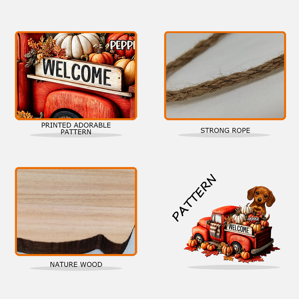 Tis The Season - Personalized Dog Custom Shaped Wood Sign