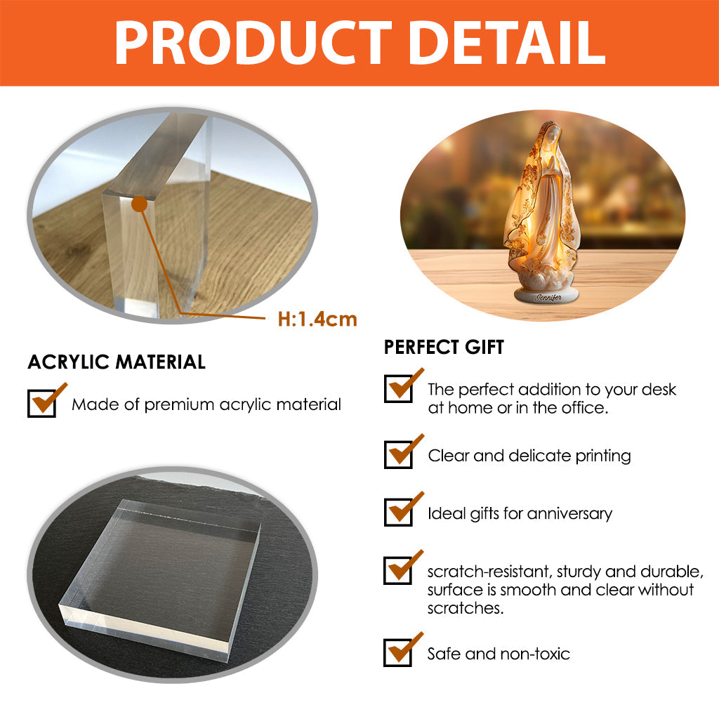 Our Lady - Personalized Christian Custom Shaped Acrylic Plaque