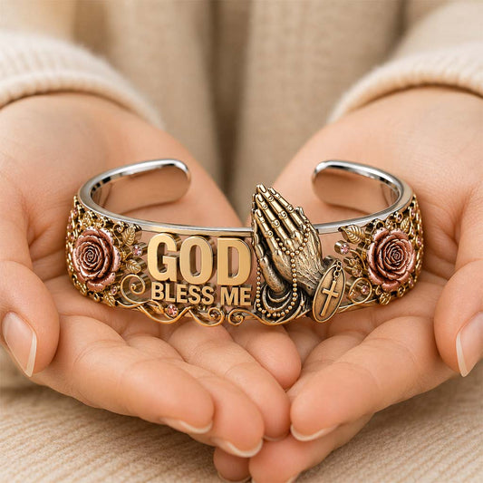 Gott segne mich - Christlich geformtes Armreif