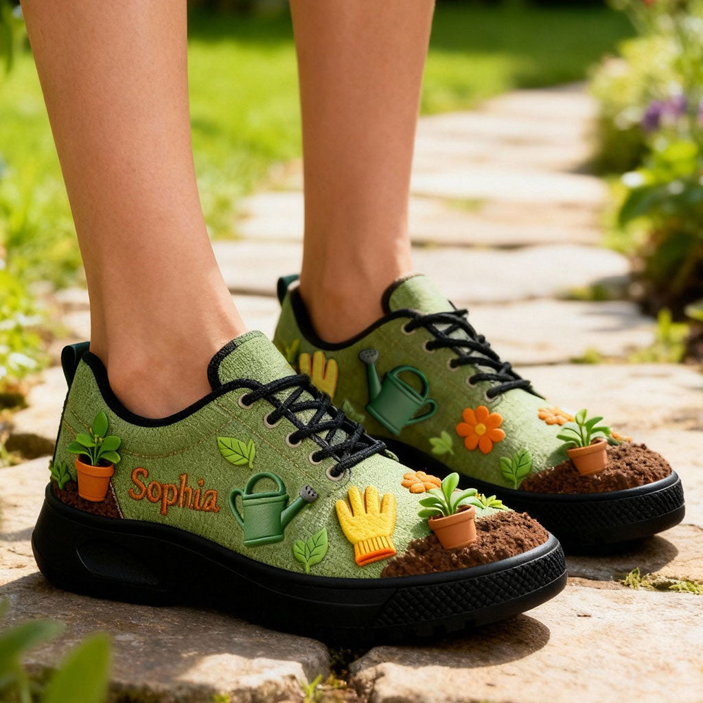 Gardening Is My Therapy - Personalized Gardening Sneakers