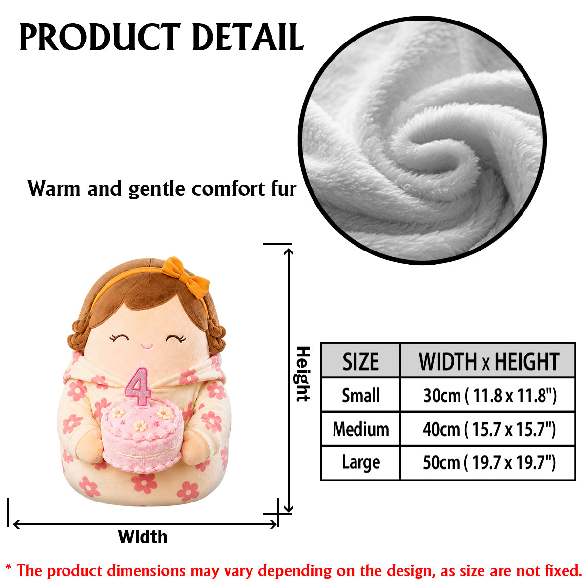 Birthday Figure - Personalized Birthday Premium Faux Fur Pillow