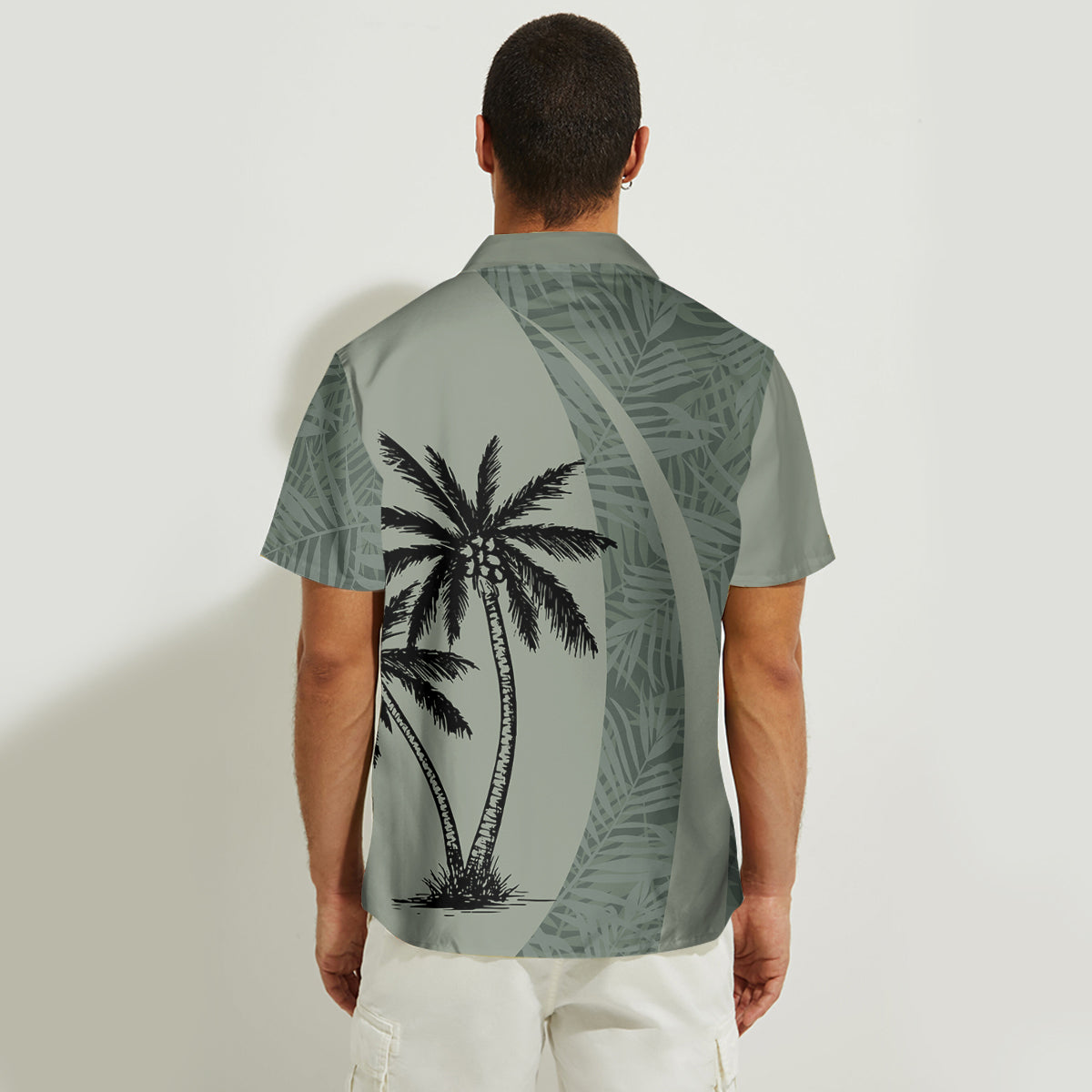 Coconut Tree Tropical Leaf Print Matching Hawaii Beach Outfit For Couples - Personalized Couple Hawaiian Shirt & Sleeveless Dress