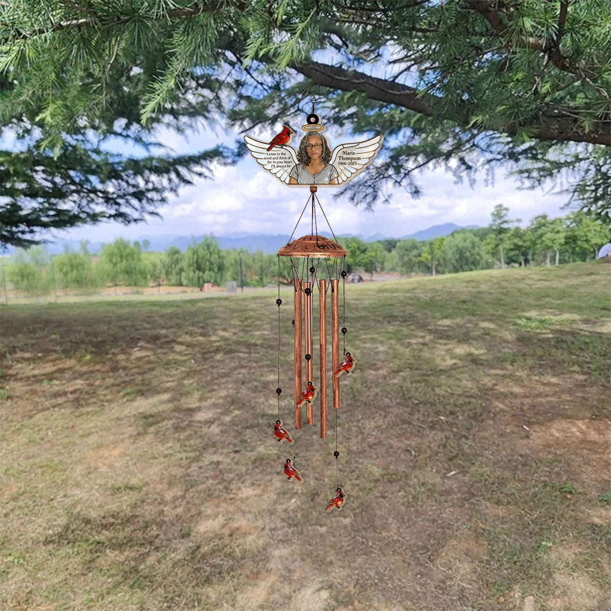 In Loving Memory - Personalized Memorial Wind Chime With Charms