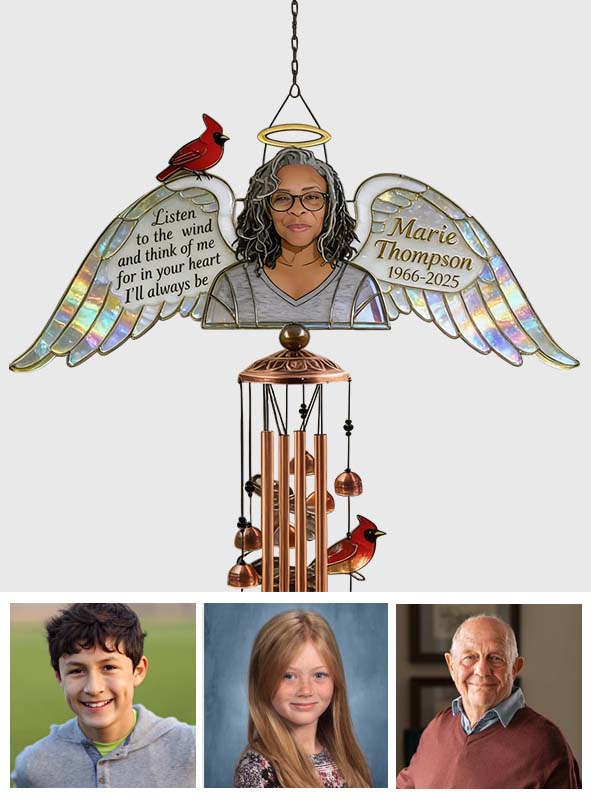 In Loving Memory - Personalized Memorial Wind Chime With Charms