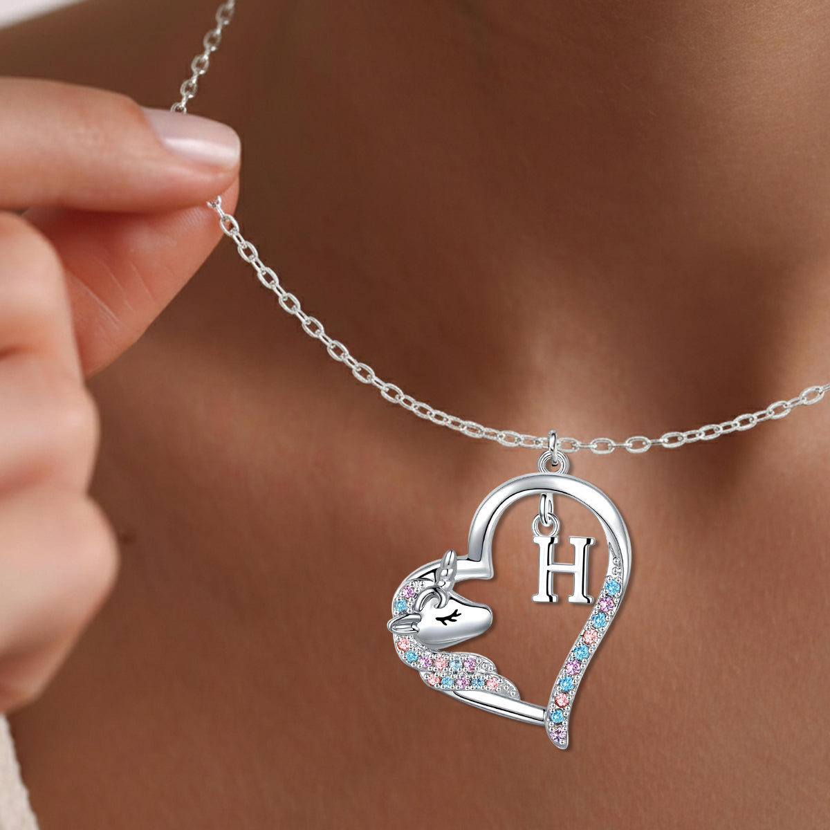 I Love You Forever - Personalized Kid Shaped Metal Pendant Necklace
