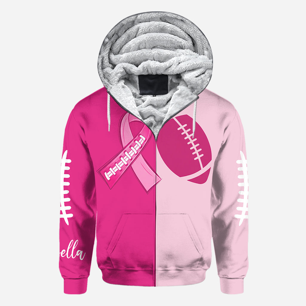 Pink Ribbon Football - Personalized Breast Cancer Awareness All Over Shirt