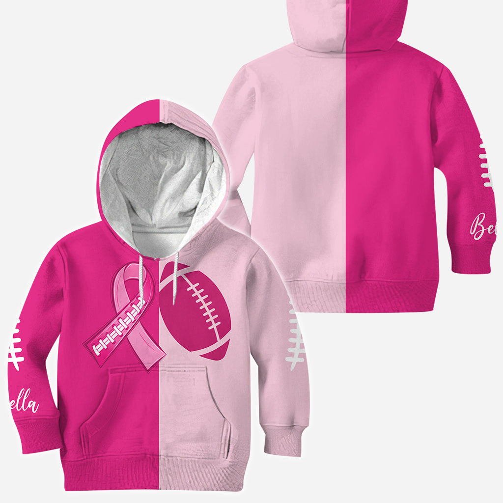 Pink Ribbon Football - Personalized Breast Cancer Awareness All Over Shirt