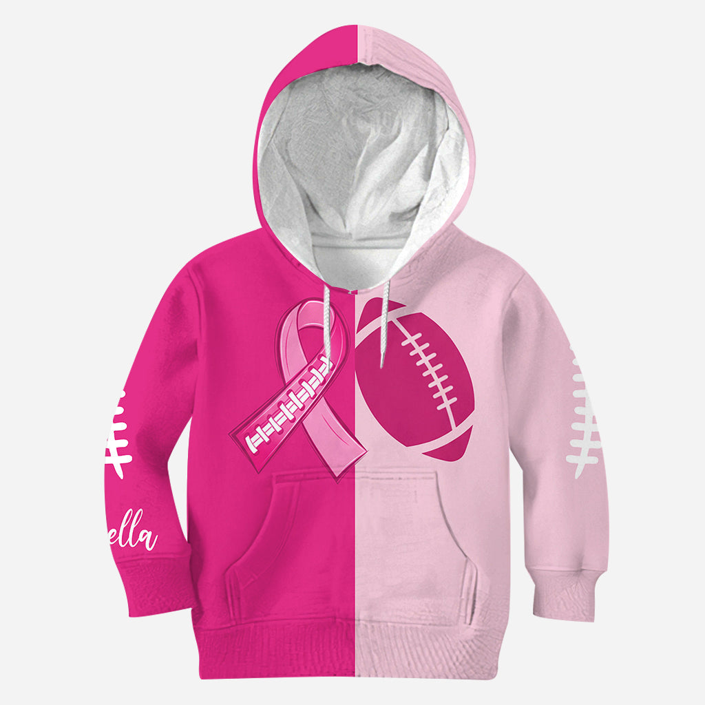 Pink Ribbon Football - Personalized Breast Cancer Awareness All Over Shirt