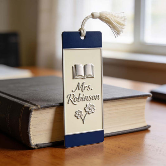Teacher Gifts - Personalized Teacher Shaped Magnetic Bookmark