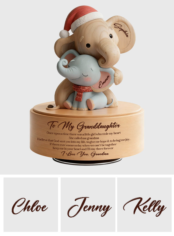To My Granddaughter - Personalized Grandma Rotating Music Plaque