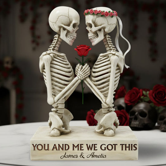 You & Me We Got This - Personalized Skull Custom Shaped Acrylic Plaque