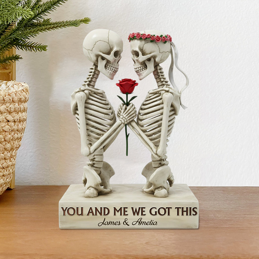 You & Me We Got This - Personalized Skull Custom Shaped Acrylic Plaque