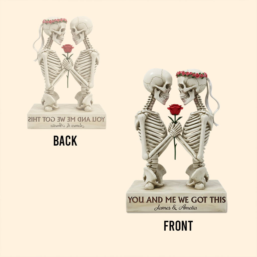 You & Me We Got This - Personalized Skull Custom Shaped Acrylic Plaque