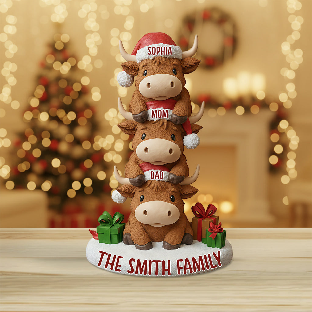 Merry Christmas - Personalized Family Custom Shaped Acrylic Plaque