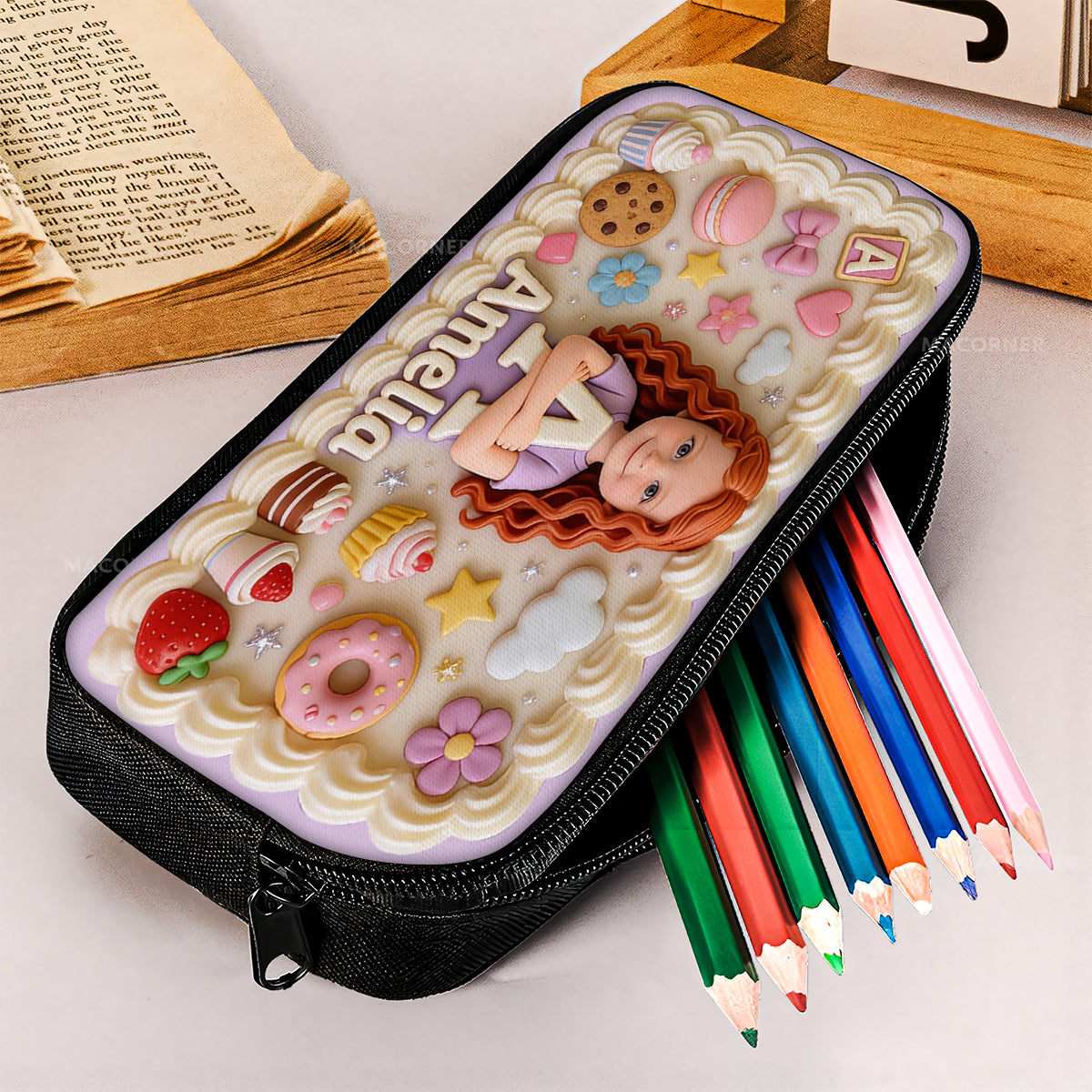 Sweet Day Back To School - Any Photo - Personalized Kid Pencil Case