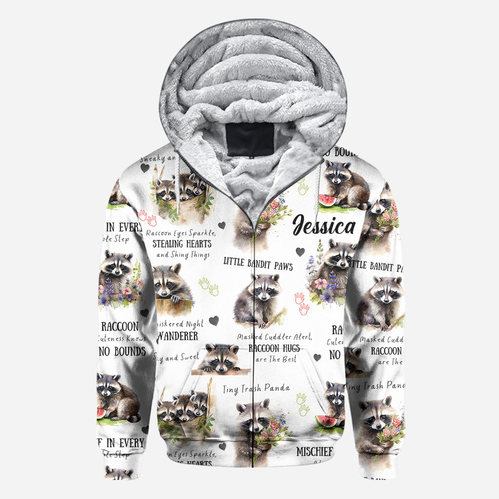 Little Pandit Paws - Personalized Raccoon All Over Shirt