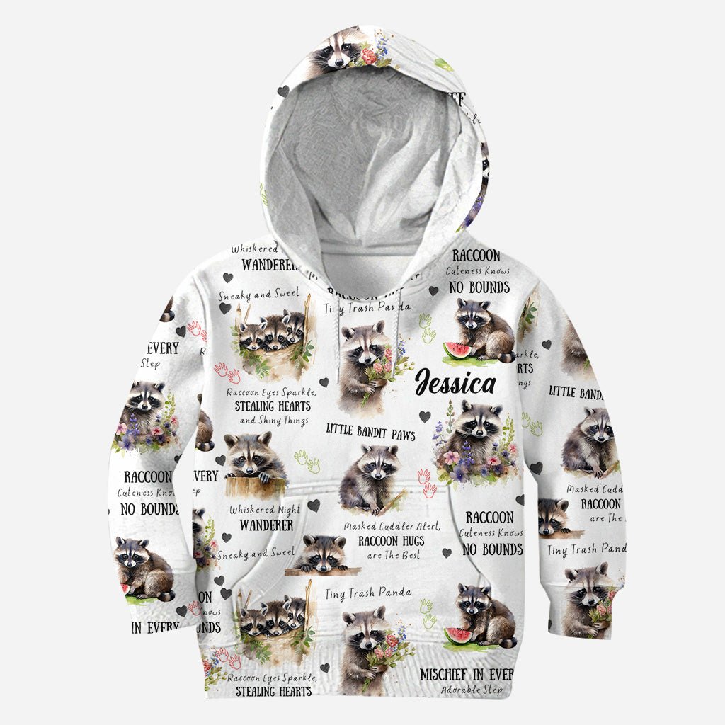 Little Pandit Paws - Personalized Raccoon All Over Shirt
