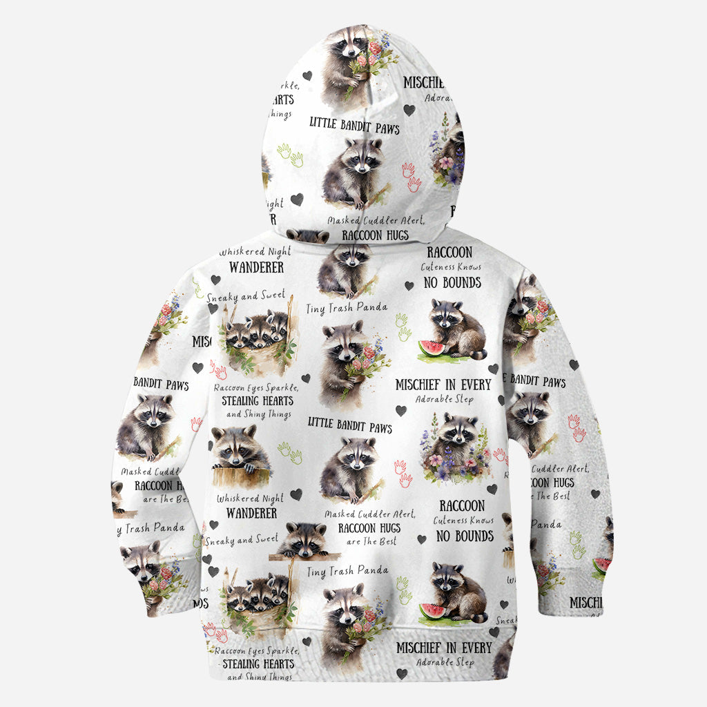 Little Pandit Paws - Personalized Raccoon All Over Shirt