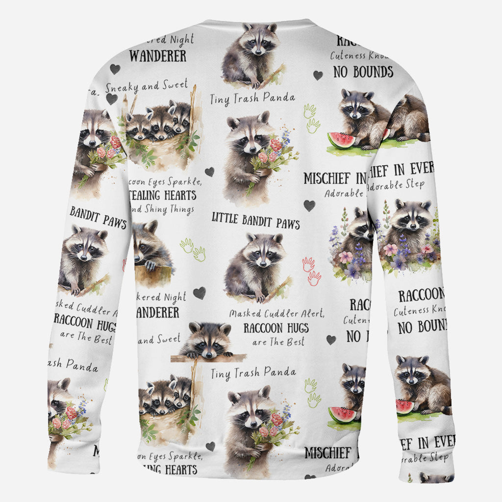 Little Pandit Paws - Personalized Raccoon All Over Shirt