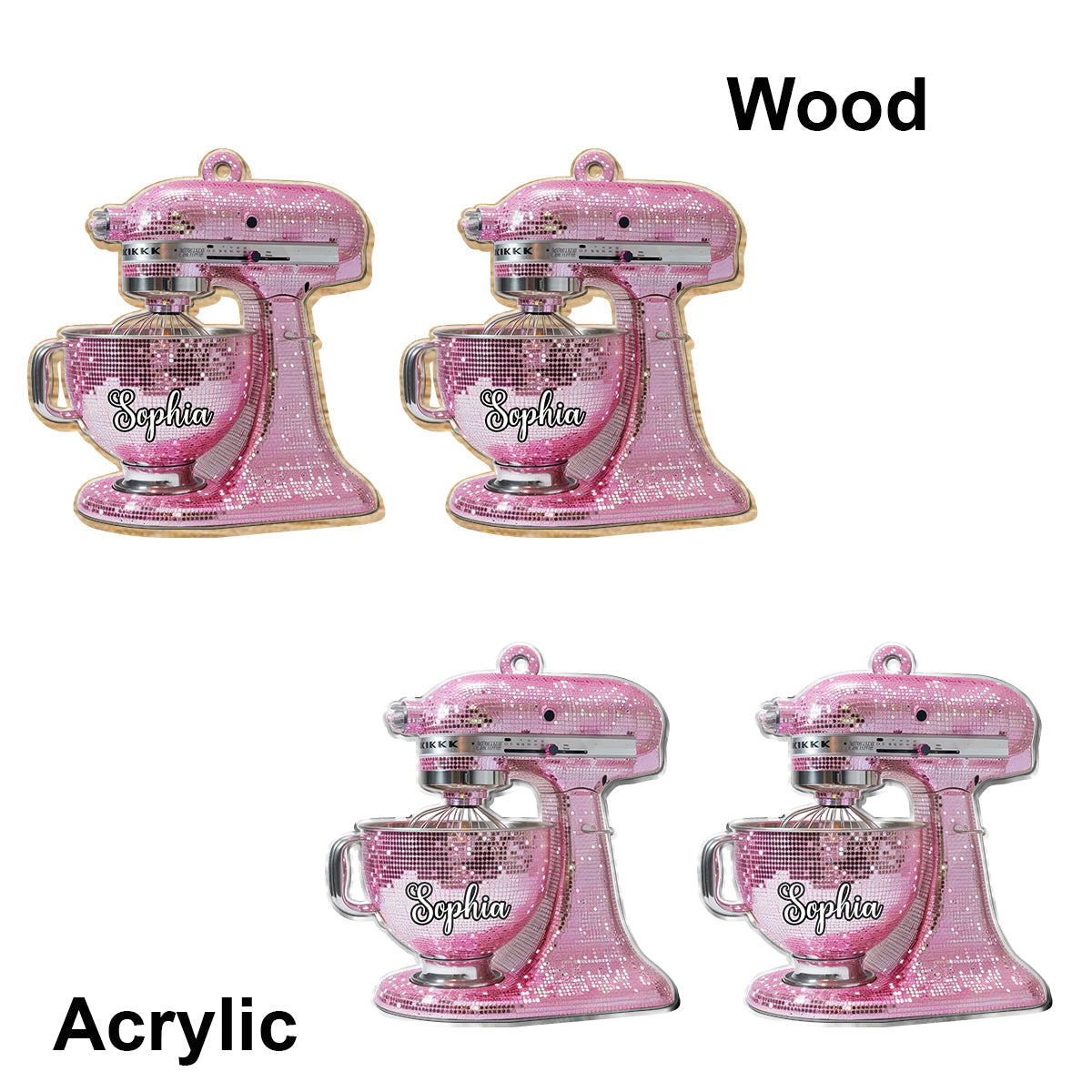 Pink Baking Machine - Personalized Baking Earrings