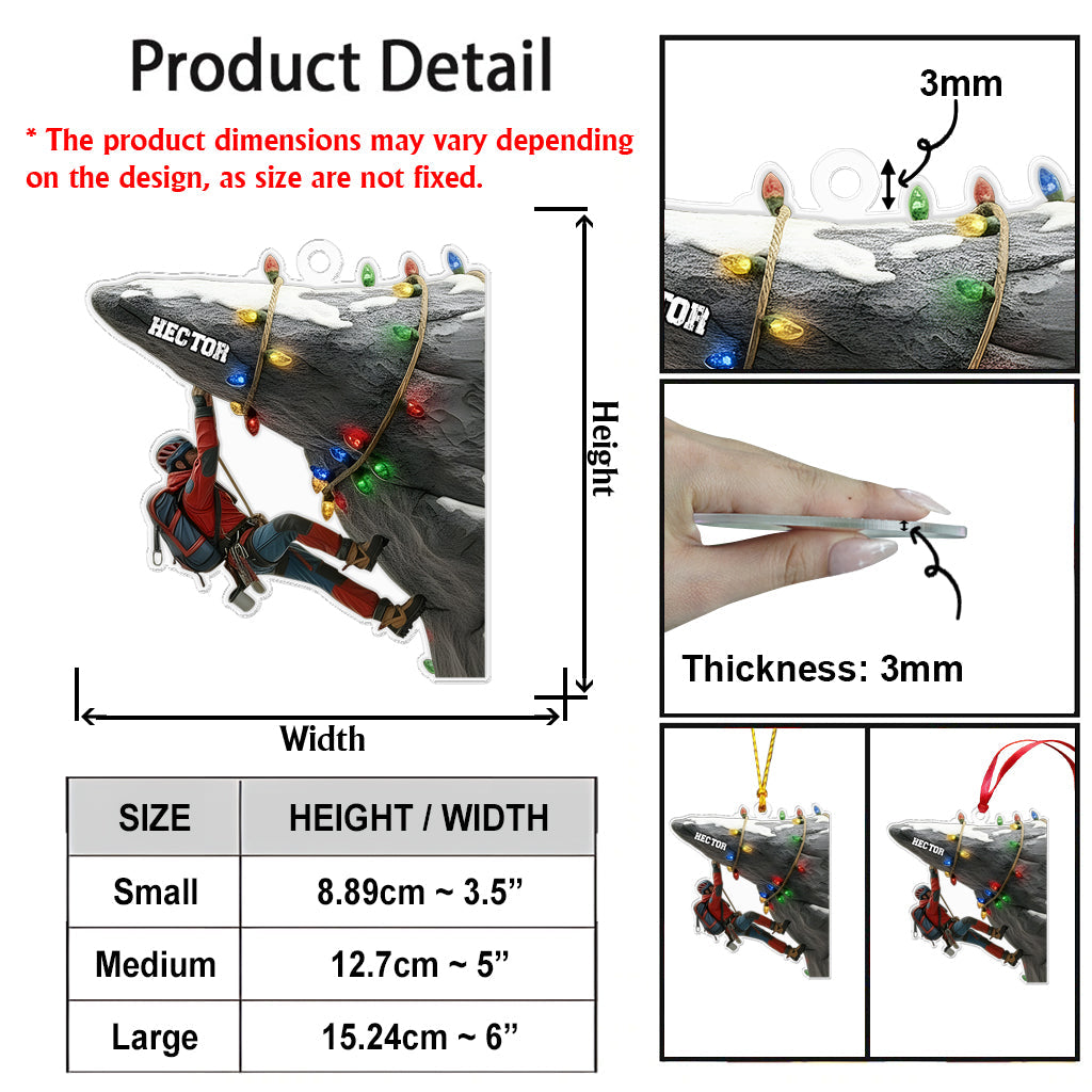 Weihnachtsklettern – Personalisierter Kletterschmuck