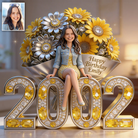 Luxury Gifts For Her - Personalized Birthday Custom Shaped Acrylic Plaque