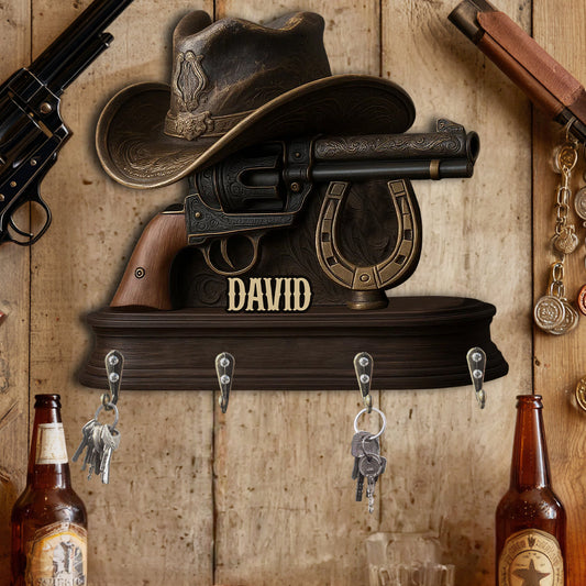 Howdy Western - Personalized Western Outfit Custom Shaped Key Rack