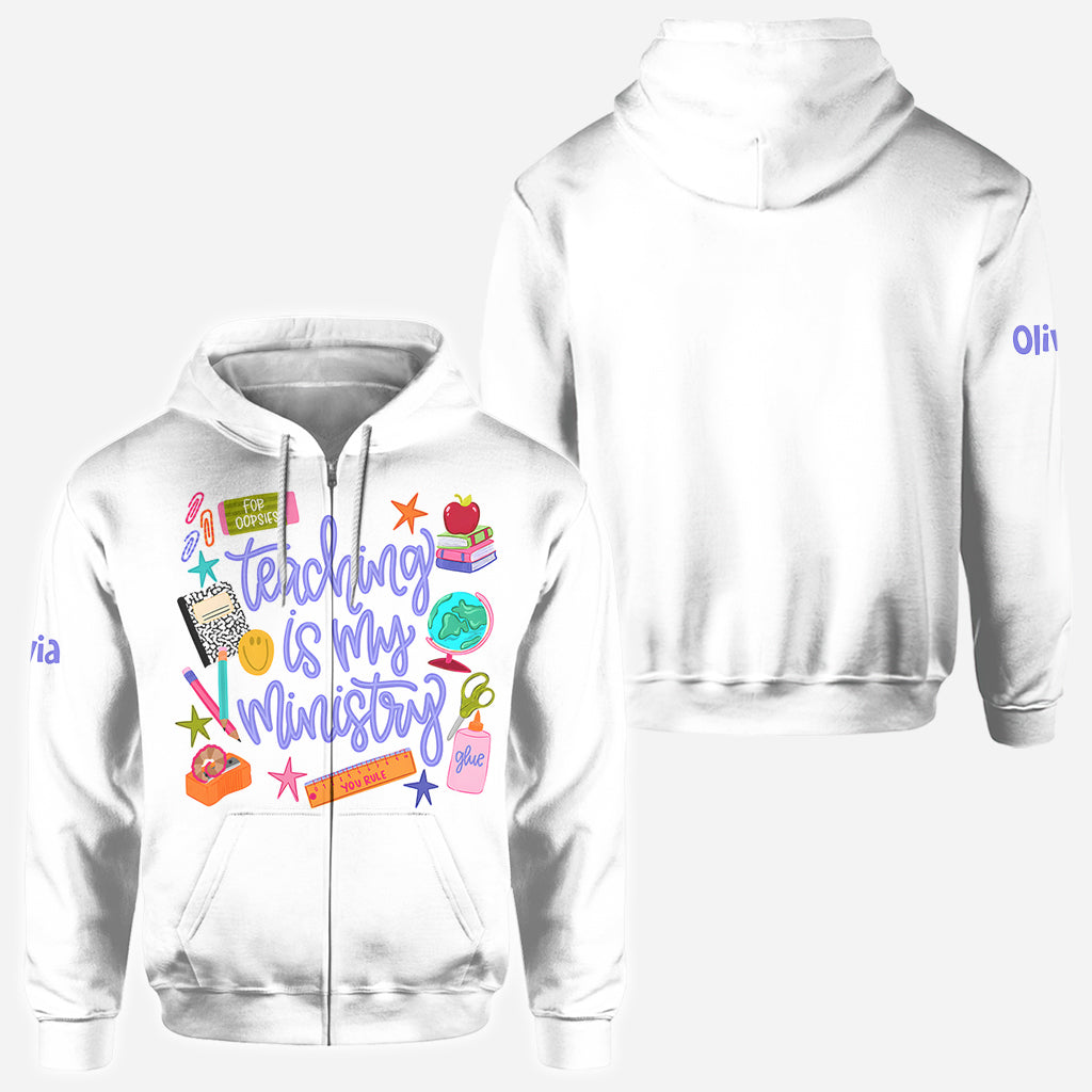 Back To School - Personalized Teacher All Over Shirt