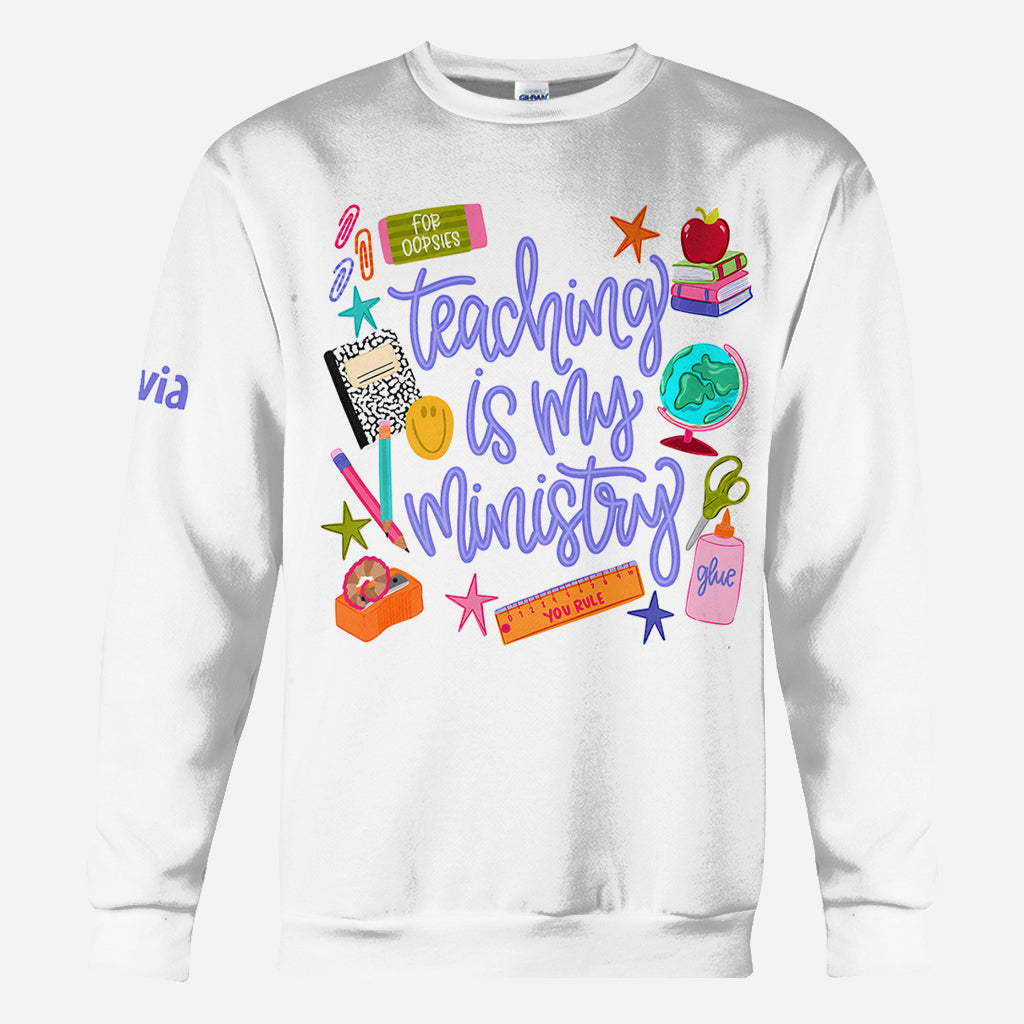 Back To School - Personalized Teacher All Over Shirt
