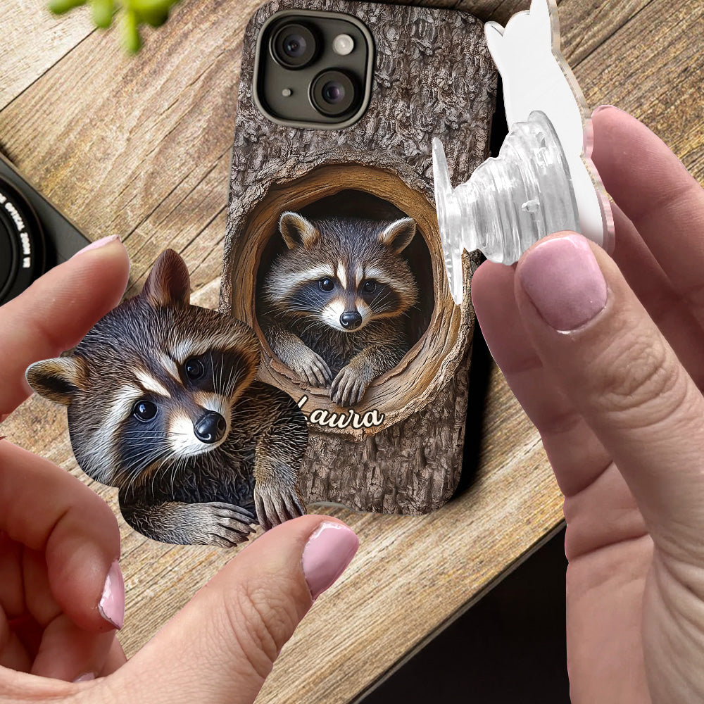 Adorable raton laveur - Coque de téléphone personnalisée avec motif raton laveur intégral