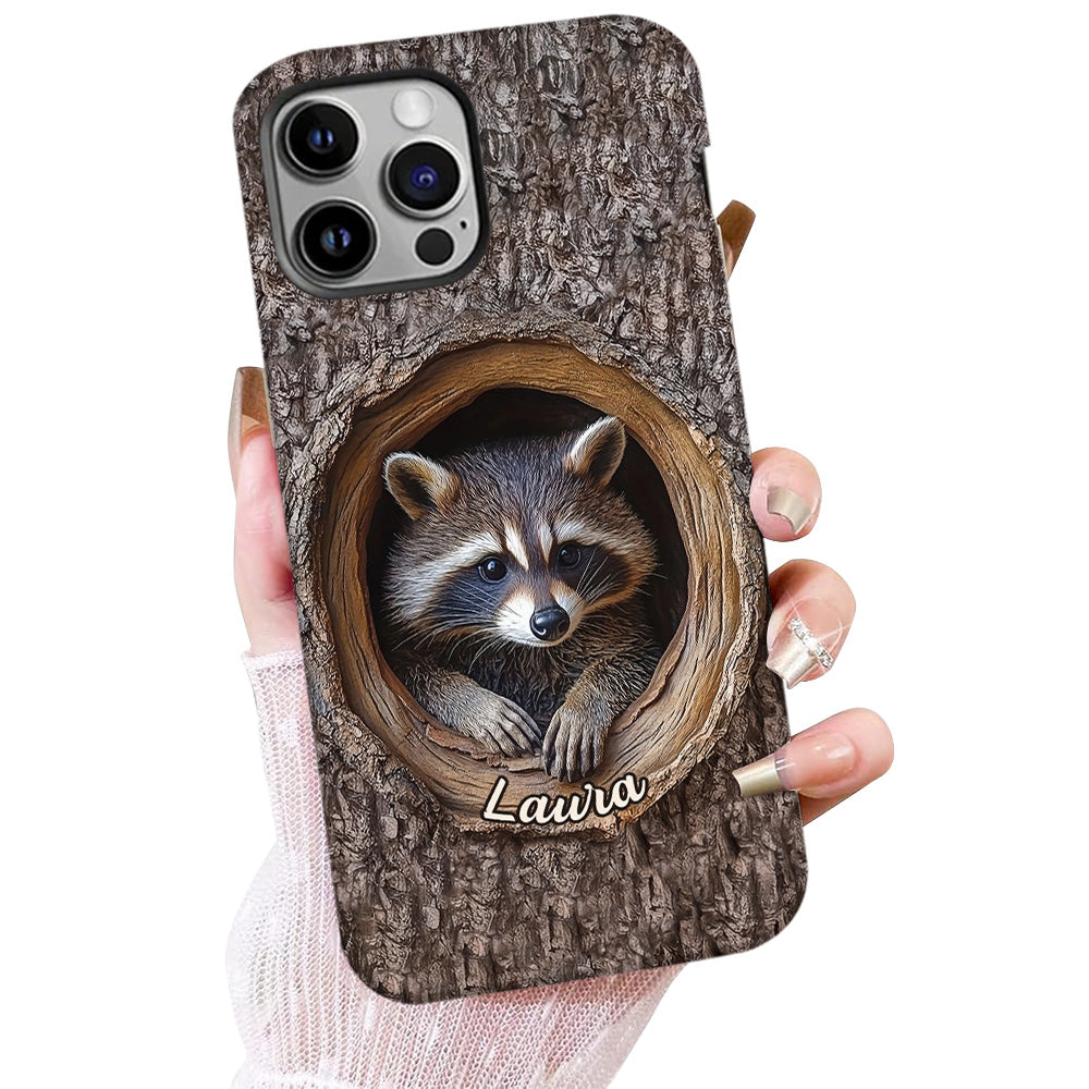 Adorable raton laveur - Coque de téléphone personnalisée avec motif raton laveur intégral