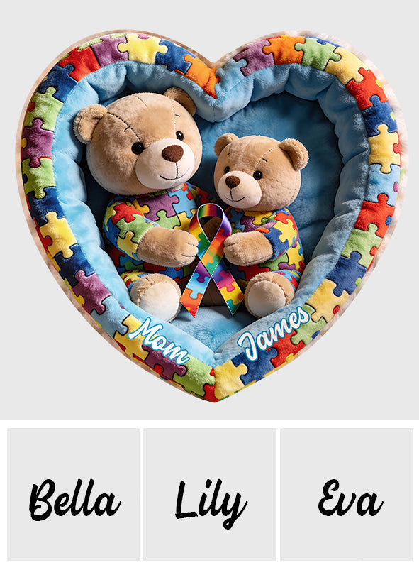 Strong Mama – Personalisiertes Kissen in Form eines Kunstfells zur Sensibilisierung für Autismus