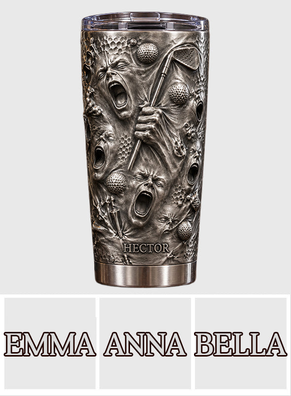 Screaming Golf Ghost - Personalized Golf Tumbler