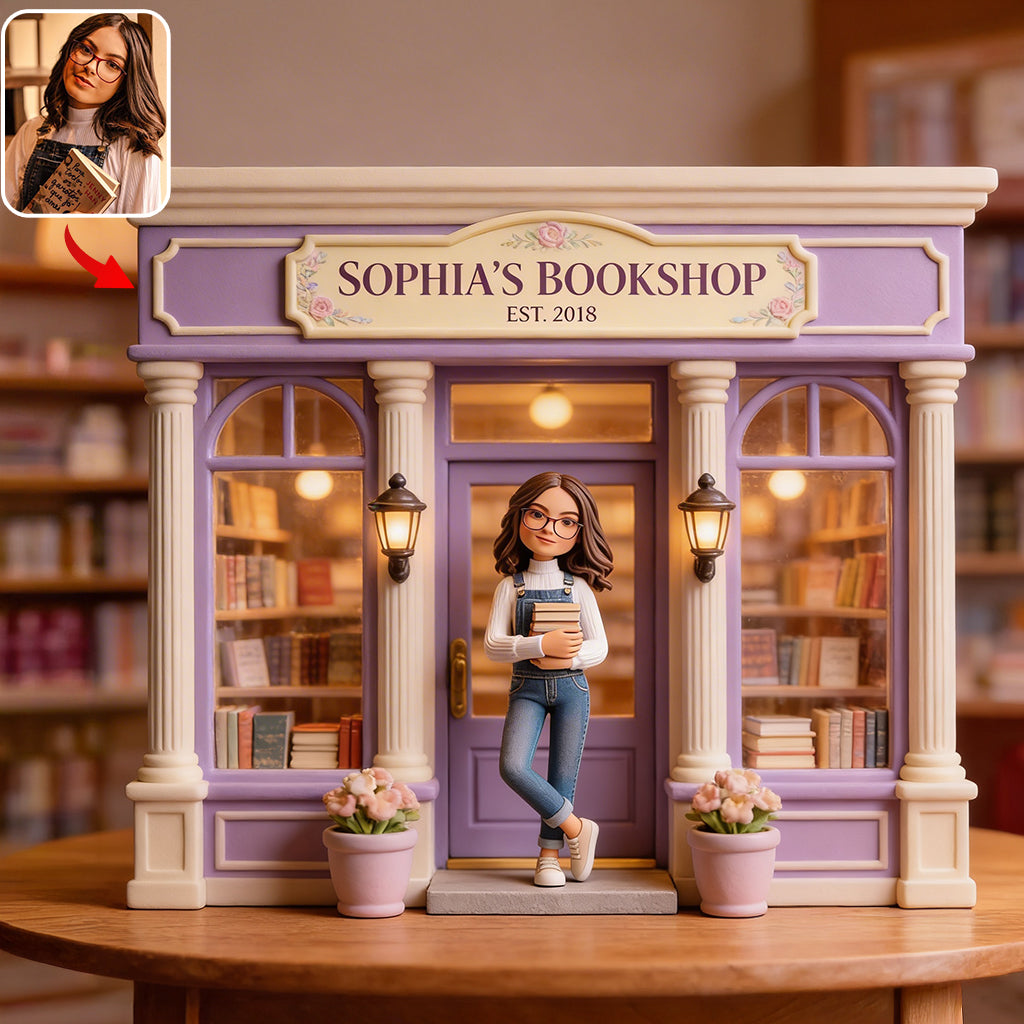 Custom Any Photo Bookshop - Personalized Book Custom Shaped Acrylic Plaque