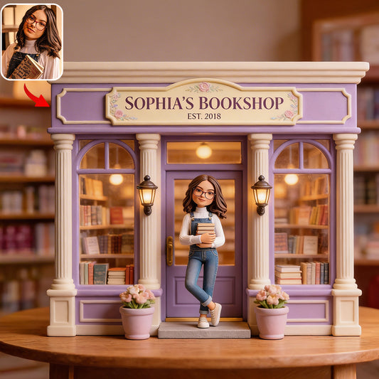 Custom Any Photo Bookshop - Personalized Book Custom Shaped Acrylic Plaque