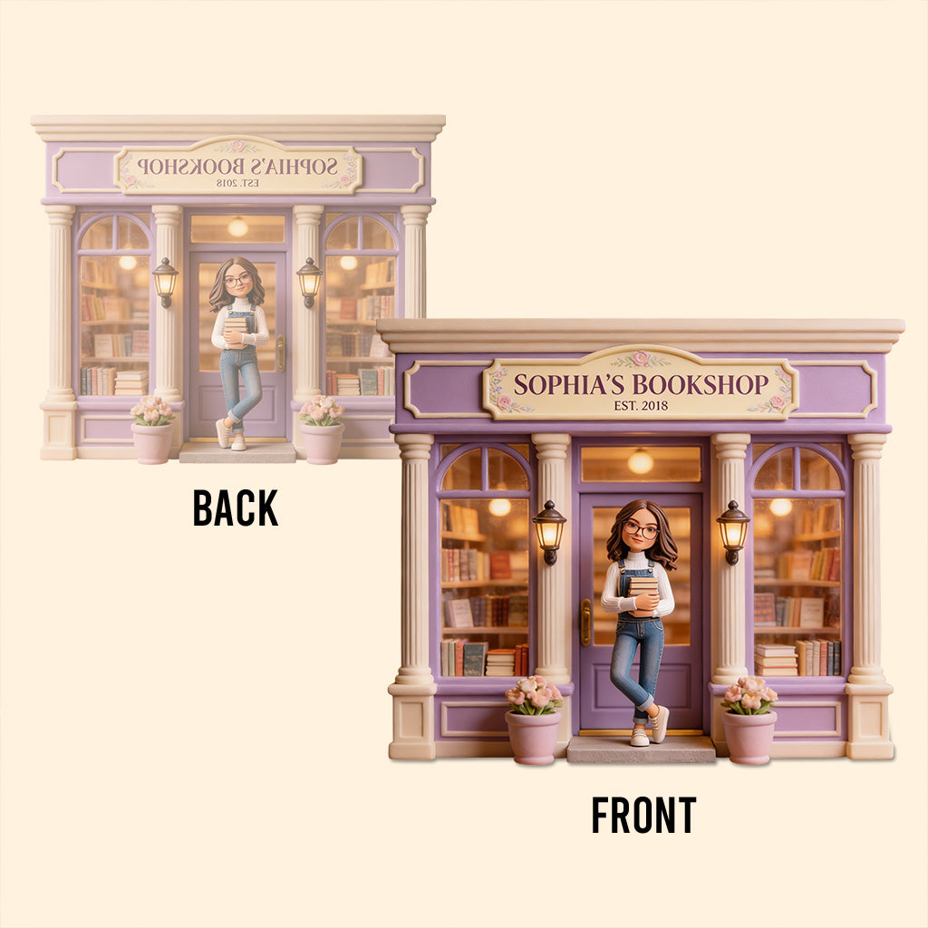 Custom Any Photo Bookshop - Personalized Book Custom Shaped Acrylic Plaque