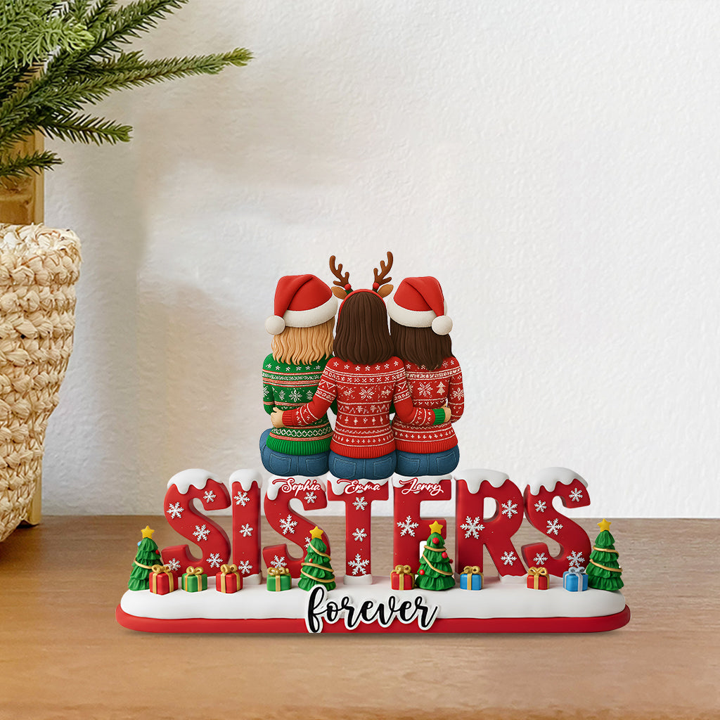 Sisters Forever - Personalized Sister Custom Shaped Acrylic Plaque