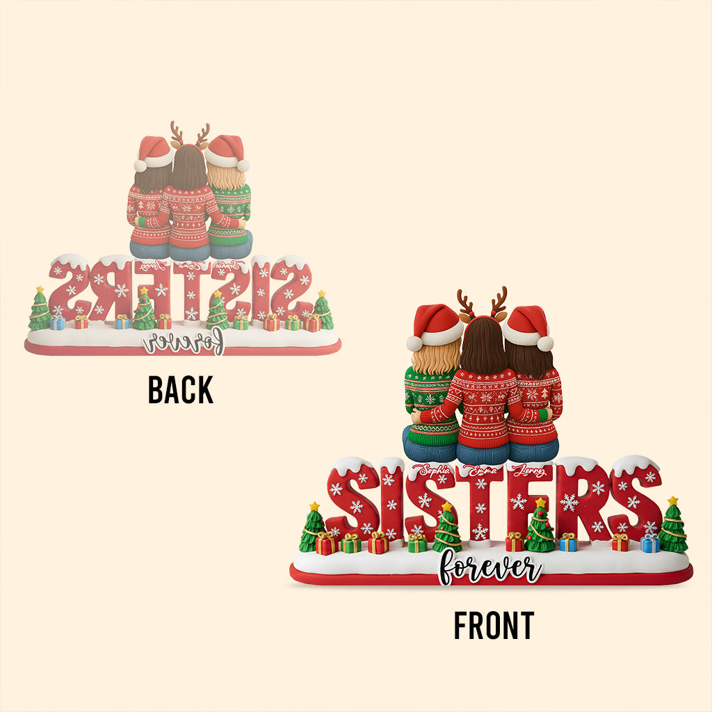 Sisters Forever - Personalized Sister Custom Shaped Acrylic Plaque