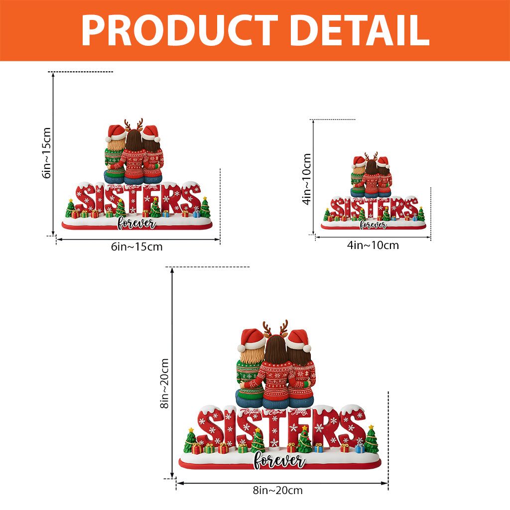 Sisters Forever - Personalized Sister Custom Shaped Acrylic Plaque