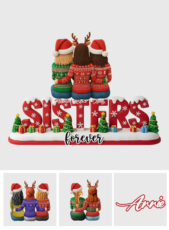 Sisters Forever - Personalized Sister Custom Shaped Acrylic Plaque