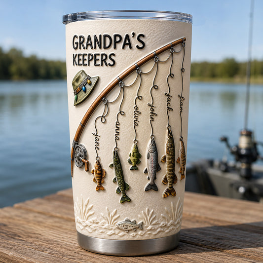 Grandpa's Keepers Fishing - Personalized Fishing Tumbler
