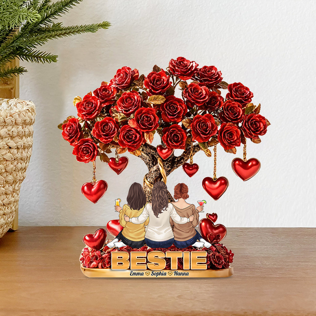 Besties Forever - Personalized Bestie Custom Shaped Acrylic Plaque