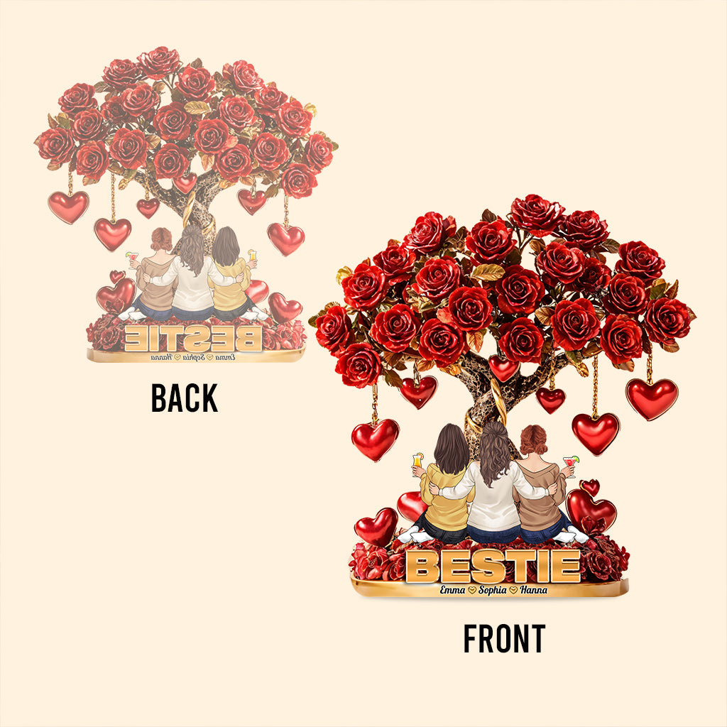 Besties Forever - Personalized Bestie Custom Shaped Acrylic Plaque