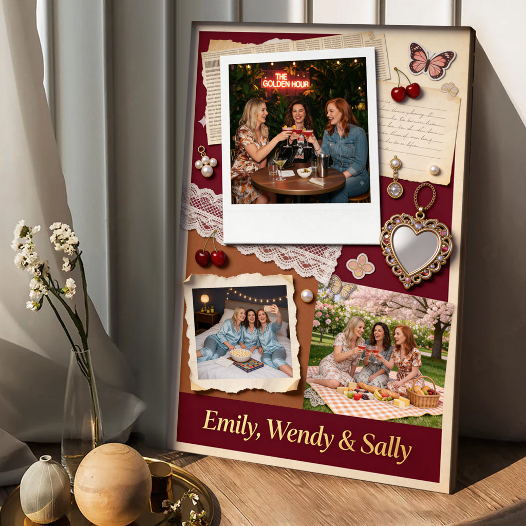 Photo de votre meilleure amie pour toujours - Toile et affiche personnalisées pour votre meilleure amie